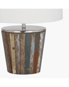 Kerala Distressed Wood Table Lamp