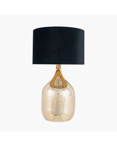 Stellar Champagne Gold Glass Dual Light Table lamp