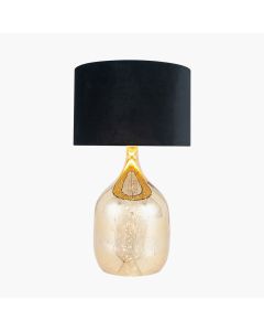 Stellar Champagne Gold Glass Dual Light Table lamp
