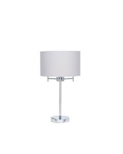 Silver 3 Light Metal Table Lamp