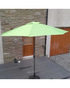 Elite 210cm Parasol  with Crank and Tilt Functions. Apple Green Canopy