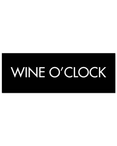 Wine O'Clock Silver Foil Plaque