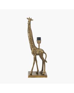 Savanna Antique Brass Metal Giraffe Table Lamp