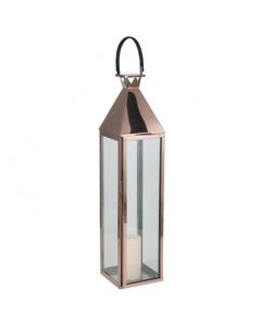 Shiny Copper Stainless Steel &Glass Large Lantern