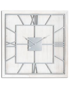 Williston White Square Wall Clock