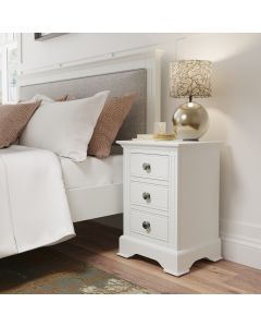 Essentials Large Bedside in White