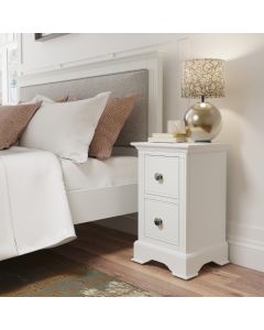 Essentials Small Bedside in White