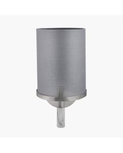 Midland Brushed Nickel and Grey Marble Effect Wall Light