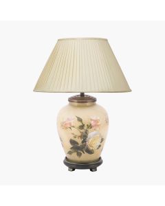 Classic Rose Small Glass Table Lamp