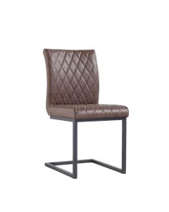 Essentials Diamond stitch dining chair  in Brown