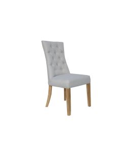 Essentials Curved Button Back Chair in Natural