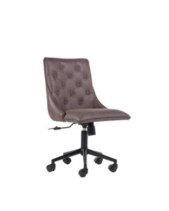 Essentials Button Back Office Chair in Brown