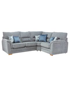 Keaton 2-Corner-1 or 1-Corner-2 High Back Sofa (Augusta Fabric). Oak or Dark Feet. 262x208x98cmH