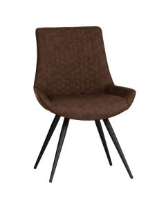 Essentials Honeycomb Stitch Dining Chair in Brown