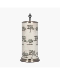 Guinea Foul Large Cylinder Glass Table Lamp