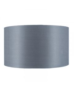 45cm Steel Grey Silk Lined Cylinder Shade