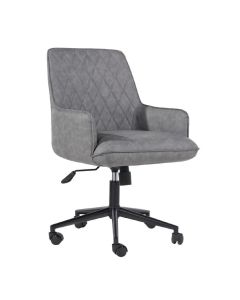 Essentials Diamond Stitch Office Chair in Grey
