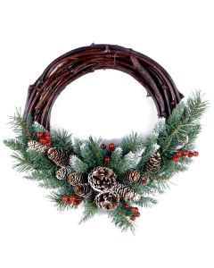 Frosted Berry 16" Grapevine Wreath