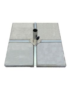 Tradewinds Parasol Base (X Frame) 115kg with 58mm Tube  Plate. Comes with 4 Slabs. Total size: 85x85cm