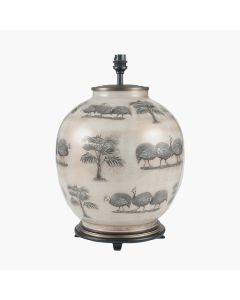 Guinea Fowl Large Glass Table Lamp Base