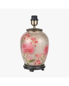 Dahlia Alstroemeria Medium Glass Lamp Base