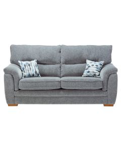 Keaton 3 Seat High Back Sofa (Augusta Fabric). Oak or Dark Feet. 200x92x98cmH