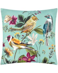 Midnight Garden Birds Outdoor Cushion