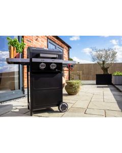 Vista 2 Burner Gas BBQ with Side Burner and Accessory Bundle
