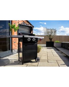 Vista 2 Burner Gas BBQ with Side Burner and Accessory Bundle