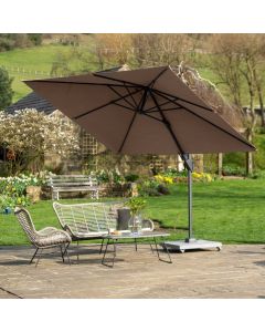 Voyager T2 2.7m Square Taupe Parasol