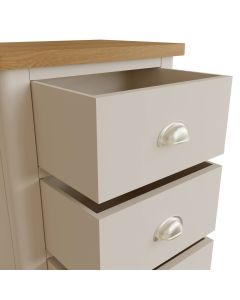 Essentials 5 Drawer Narrow Chest  in Dove Grey