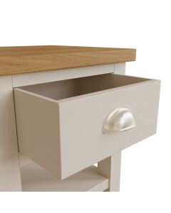 Essentials 1 Drawer Lamp Table in Dove Grey