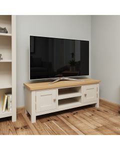 Essentials Large TV Unit  in Dove Grey