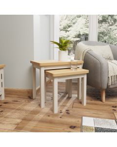 Essentials Nest Of 2 Tables in Dove Grey