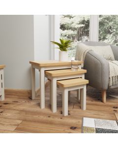 Essentials Nest Of 3 Tables in Dove Grey