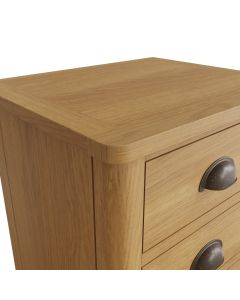 Essentials 3 Drawer Bedside  in Rustic Oak