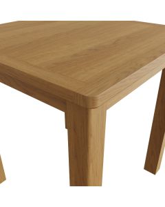Essentials Fixed Top Table  in Rustic Oak