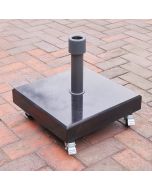 Rome Polished Black Granite 40KG Wheeled Parasol Base