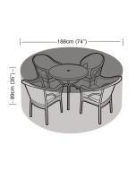 4-6 Seat Round Patio Suite Weather Cover 188x89cm 